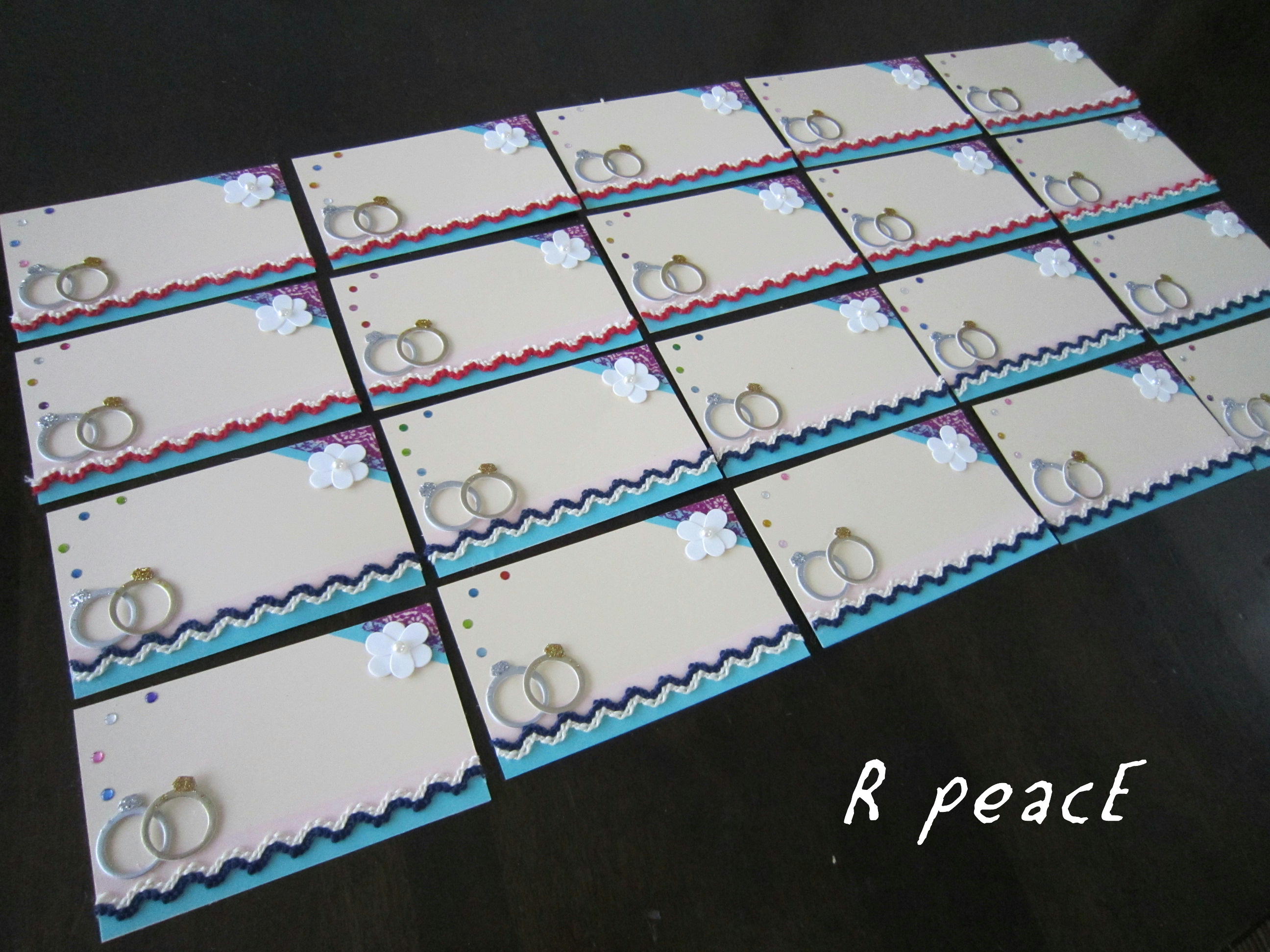 Wedding 席札のプレゼント ｒ ｐeace 消しゴムはんこ 雑貨